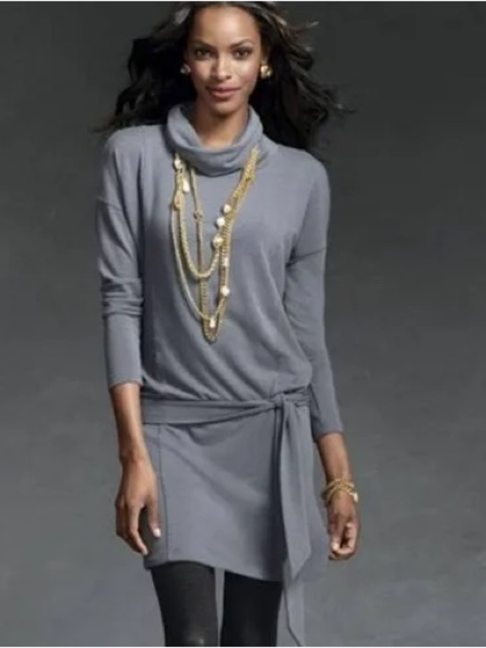 CABI | Cowl Neck Tunic Dress Gray SZ - Medium Style #127